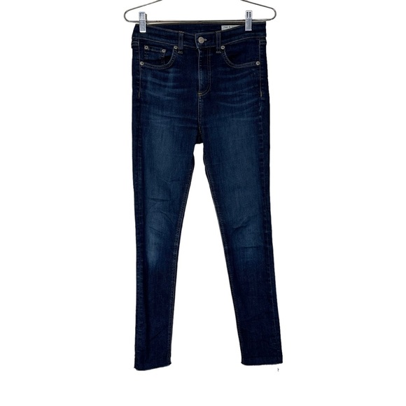 Rag & Bone 10” Ankle Skinny Jean Mad River Blue 26 - Picture 2 of 13
